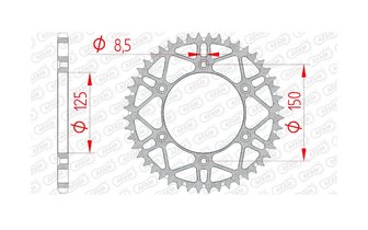 Couronne Afam acier anti-boue 49 dents KTM / Husqvarna