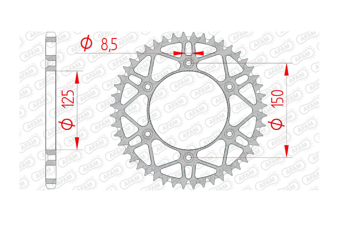 Rear Sprocket Afam steel self-cleaning 49 teeth KTM / Husqvarna