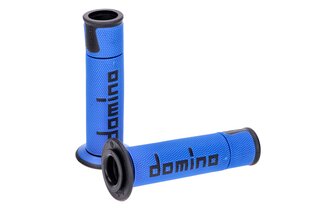 Puño Domino A450 On-Road Racing Azul / Negro (Extremos Abiertos)