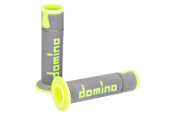 Grips Domino A450 On-Road Racing grey / yellow (open ends)