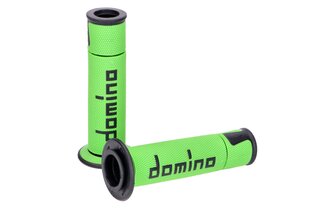 Puño Domino A450 On-Road Racing Verde / Negro (Extremos Abiertos)