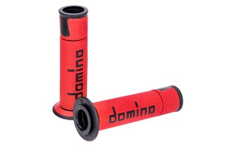 Puño Domino A450 On-Road Racing Rojo / Negro (Extremos Abiertos)