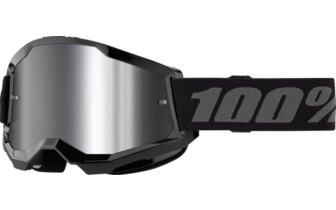 Crossbrille 100% Strata 2 schwarz silber verspiegelt