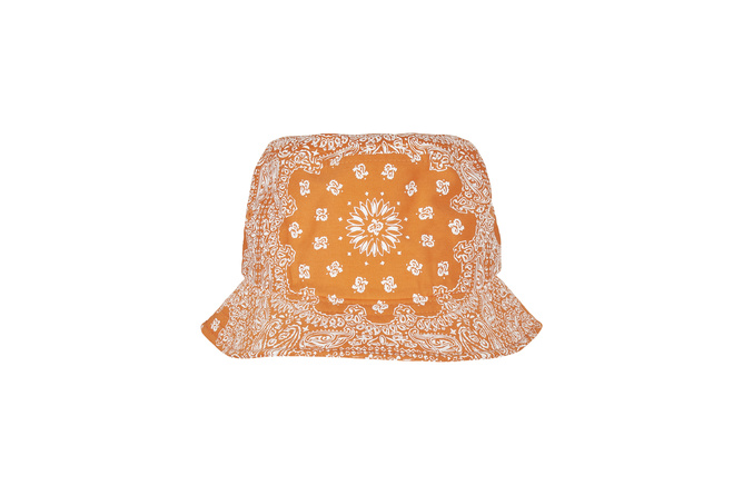 Bucket Hat Bandana Print Flexfit orange | MAXISCOOT | Flex Caps