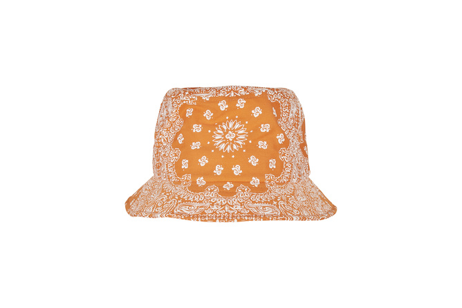 Cappello pescatore Bandana Print Flexfit arancione