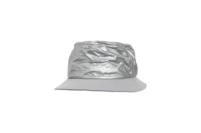 Bucket Hat Crinkled Paper Flexfit silver
