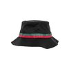 Bucket Hat Stripe Flexfit black/fire red/green