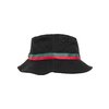 Bucket Hat Stripe Flexfit black/fire red/green