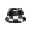 Fischerhut Bucket Hat Sherpa Check Flexfit weiß/schwarz