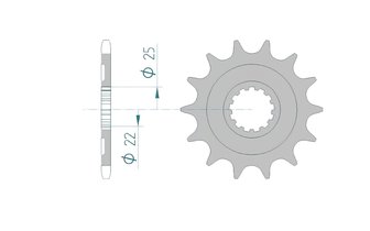 Front Sprocket Afam self-cleaning 13 teeth KXF 450