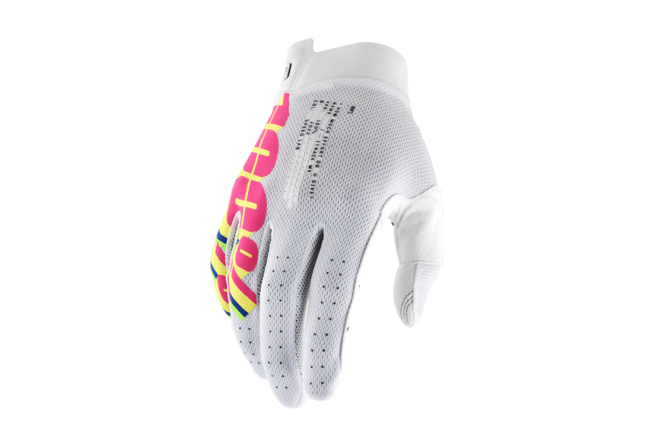 MX Gloves 100% Itrack System white