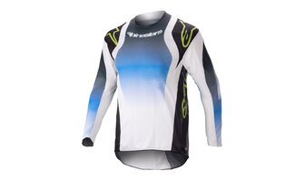 Camiseta MX Alpinestars Infantil Racer Push Azul/Blanco 
