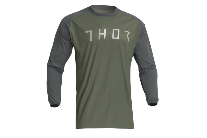 Camiseta MX Thor Terrain Verde Oliva / Antracita