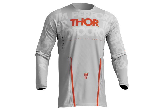 Camiseta MX Thor Pulse Mono Gris / Naranja