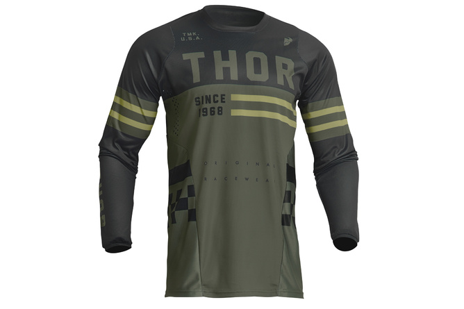 Camiseta MX Thor Pulse Combat Infantil Verde Oliva