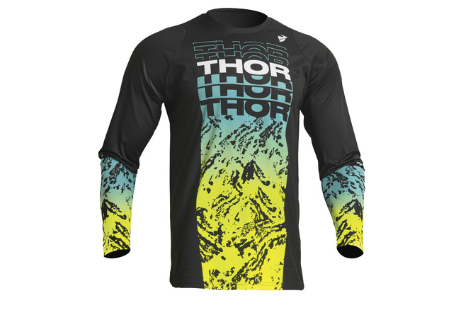Camiseta MX Thor Sector Atlas Negro / Turqueza
