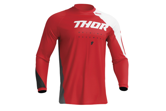 Camiseta MX Thor Sector Edge Infantil Rojo / Blanco