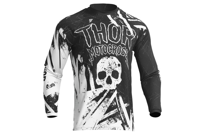 Camiseta MX Thor Sector Gnar Infantil Negro / Blanco