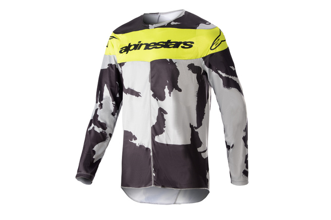 MX Jersey Alpinestars Racer Tactical camouflage/neon gelb