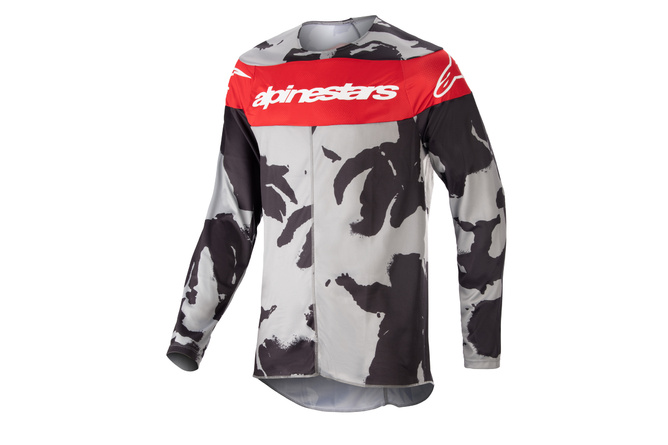 MX Jersey Alpinestars Racer Tactical camouflage/red