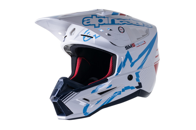 MX Helmet Alpinestars SM5 Action white/teal/navy
