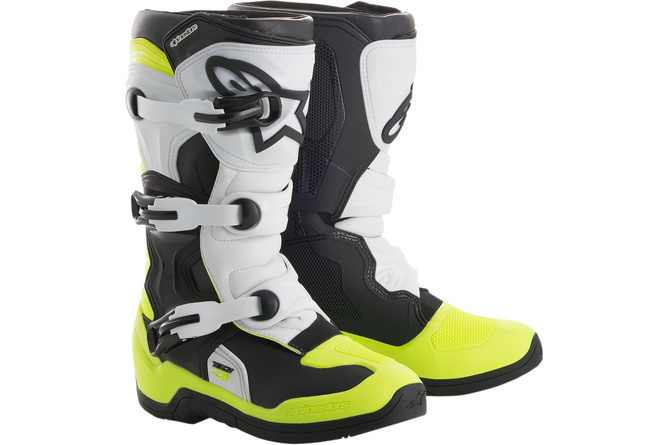 Youth Boots Alpinestars Tech 3S BLACK/WHITE/YELLOW