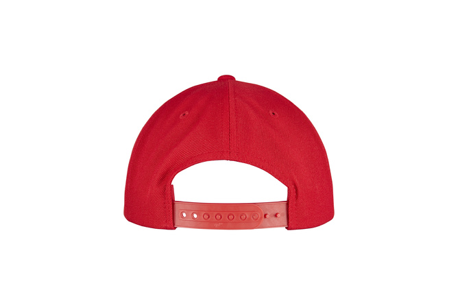 Casquette Snapback 5 Panel Premium visière courbée Flexfit rouge