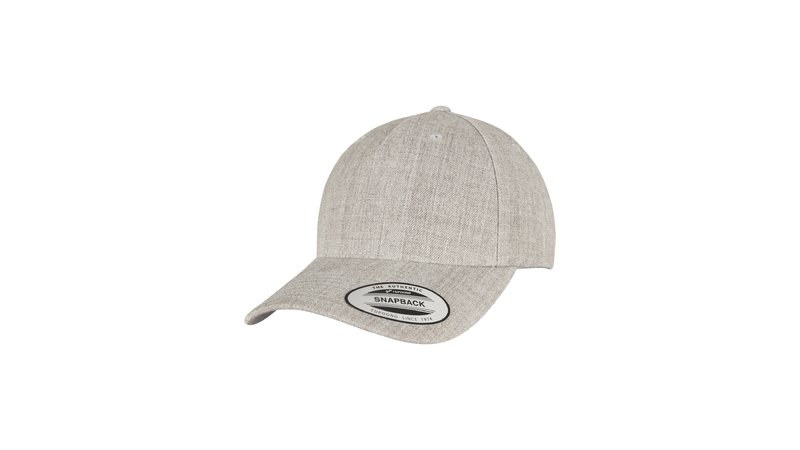 Snapback Cap 5-Panel Premium curved | heather MAXISCOOT grey visor Flexfit