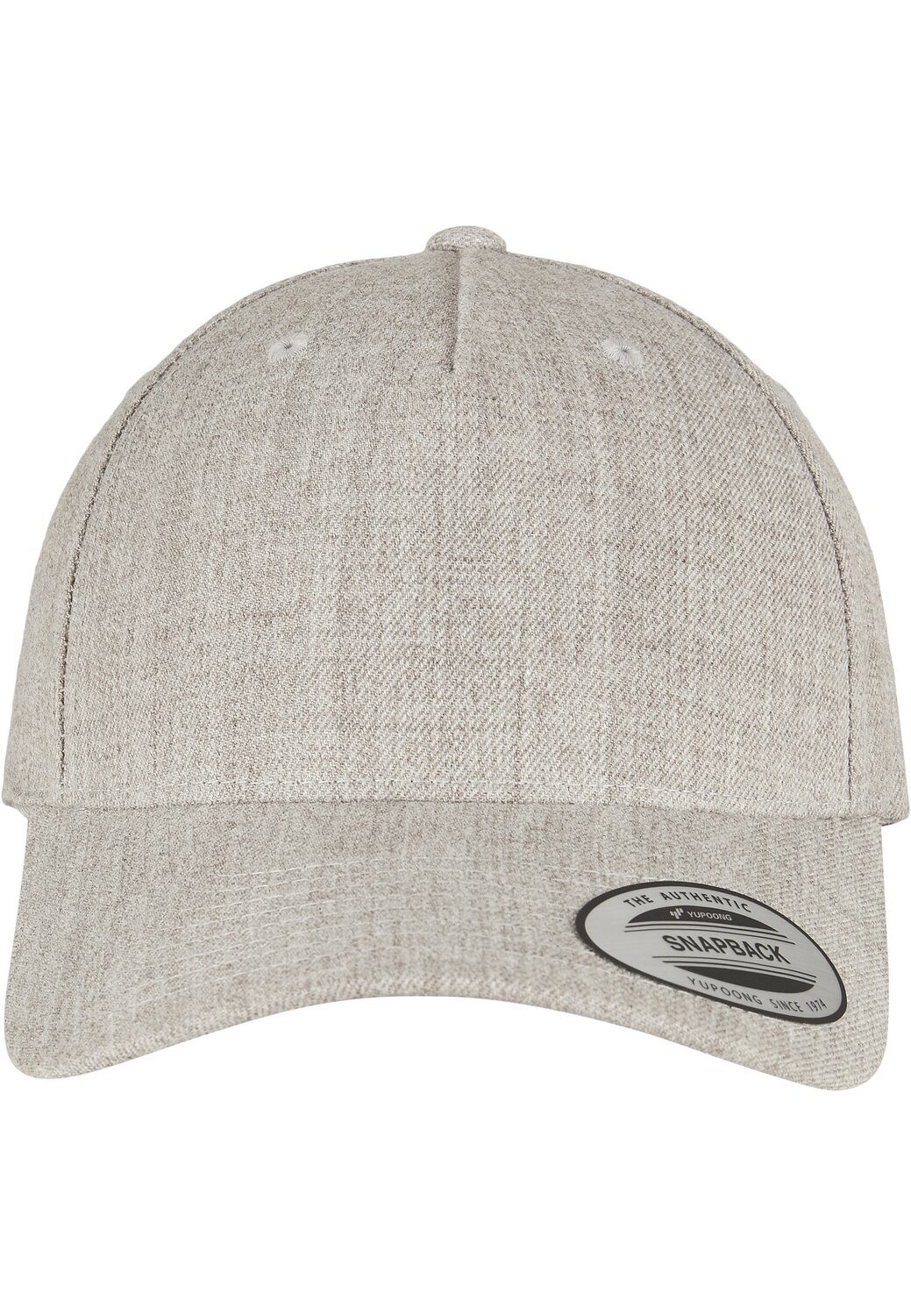 Snapback Cap 5-Panel Premium curved visor Flexfit heather grey | MAXISCOOT