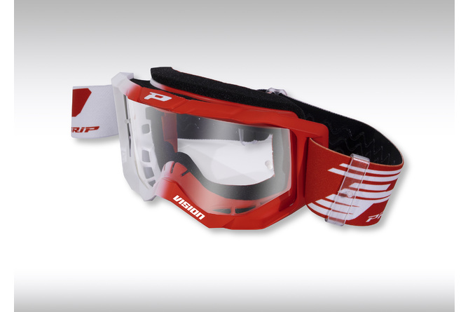 Gafas Motocross ProGrip 3300 Blanco / Rojo
