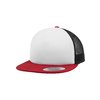 Cappellino trucker Foam Flexfit con fronte bianco rosso/bianco/nero