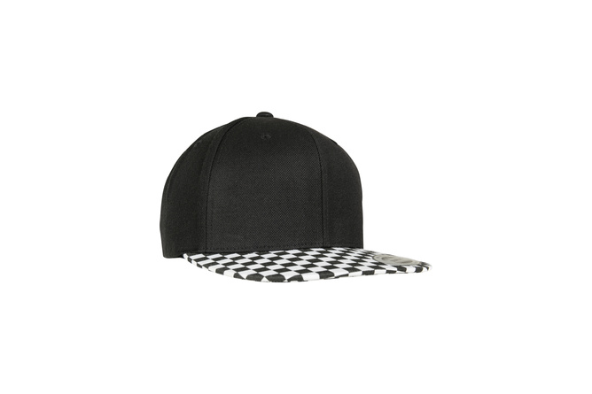 Snapback Cap Checkerboard Flexfit black/white