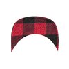 Snapback Cap Checked Flannel Peak Flexfit negro/rojo