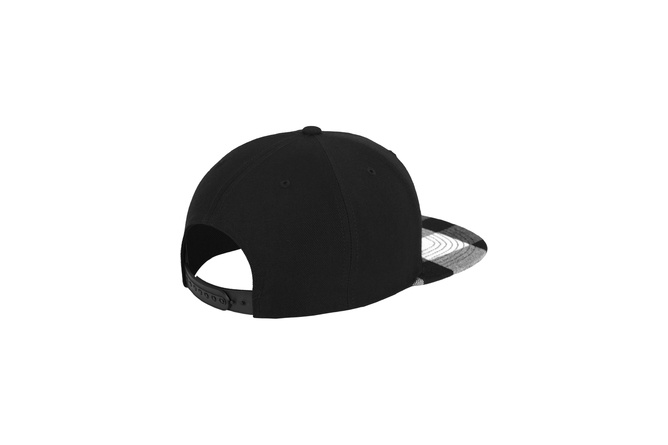 Snapback Cap Checked Flannel Peak Flexfit black/white