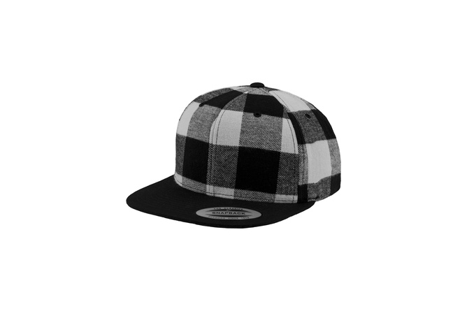 Snapback Cap black/white Flannel Flexfit | Checked MAXISCOOT