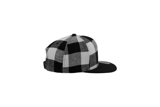 MAXISCOOT Snapback Cap black/white | Flannel Checked Flexfit