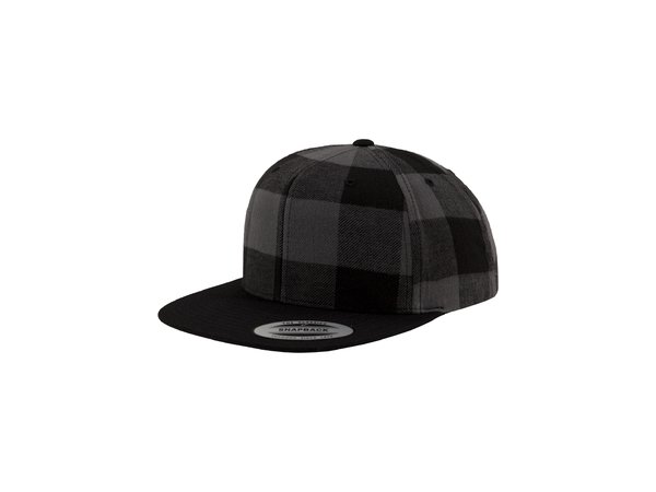 black/charcoal Checked Snapback Flannel MAXISCOOT Cap Flexfit |