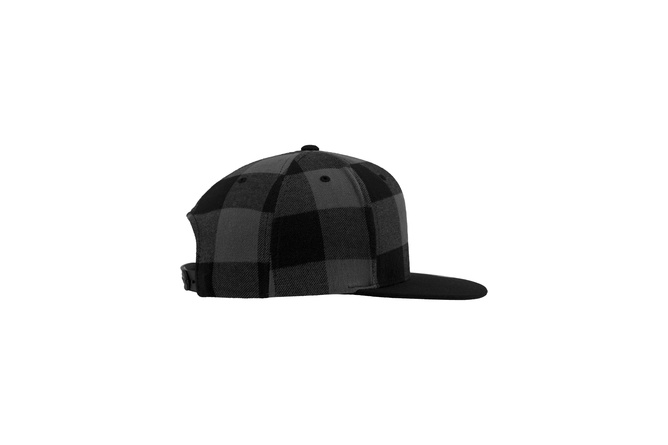 Snapback Cap Checked Flannel Flexfit black/charcoal | MAXISCOOT