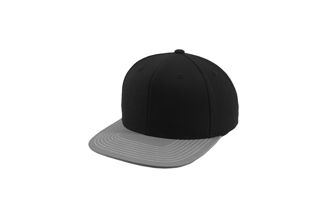 Snapback Cap Reflective Visor Flexfit black/grey
