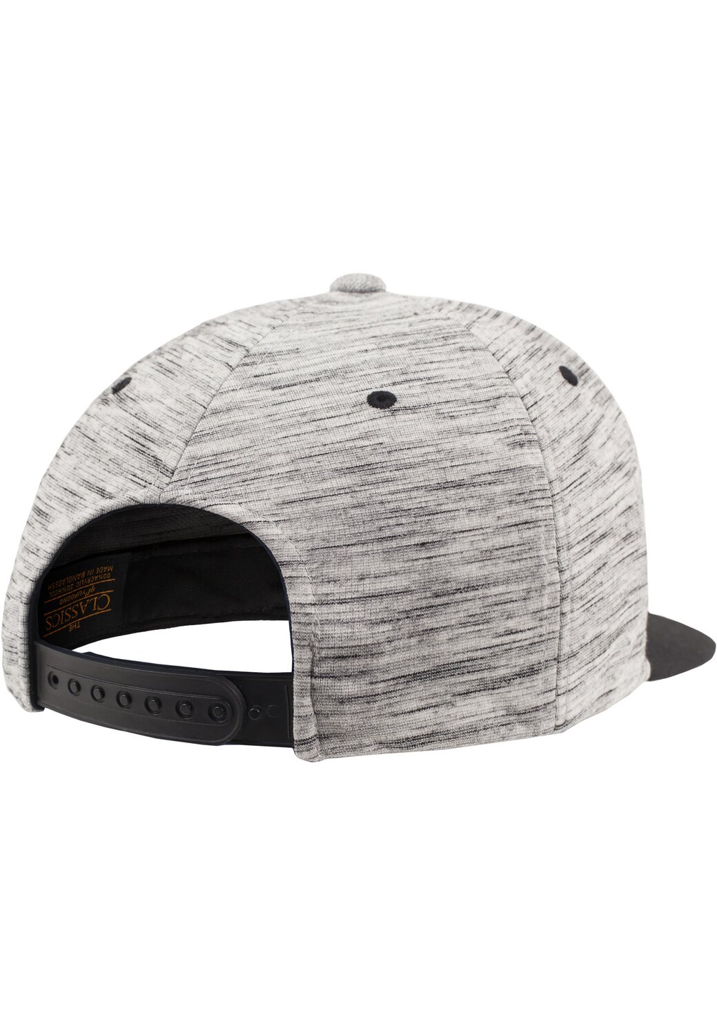 Snapback Cap Stripes Melange Crown Flexfit black/grey | MAXISCOOT