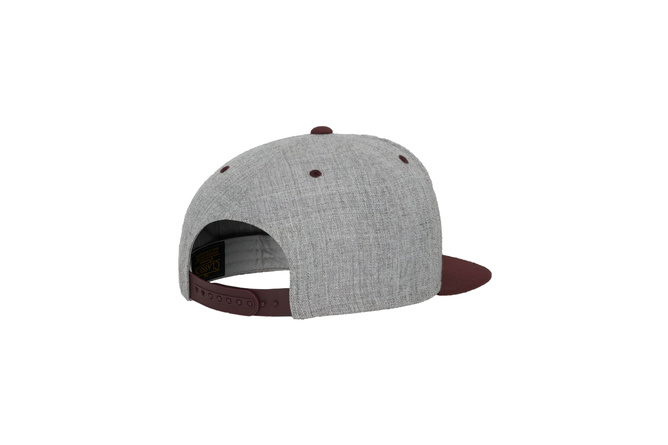 Snapback Cap Classic 2-Tone Flexfit grey/maroon