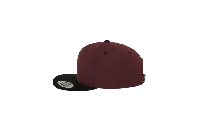 Snapback Cap Classic 2-Tone Flexfit maroon/black | MAXISCOOT