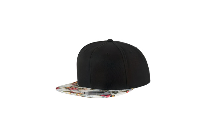 Snapback Cap Floral Flexfit black/mint