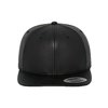 Snapback Cap Full Leather Imitation black/black