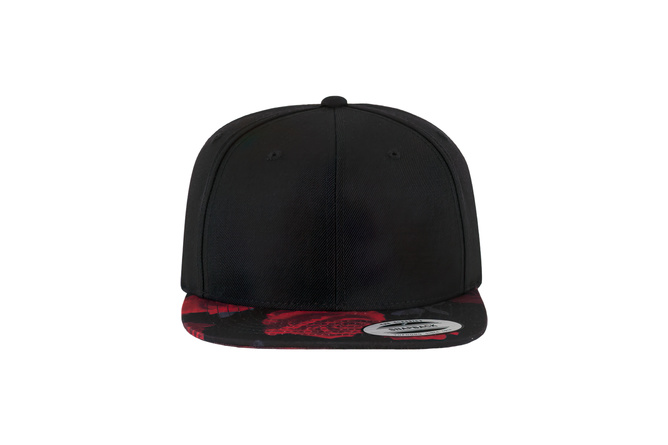 Snapback Cap Roses Flexfit black/red