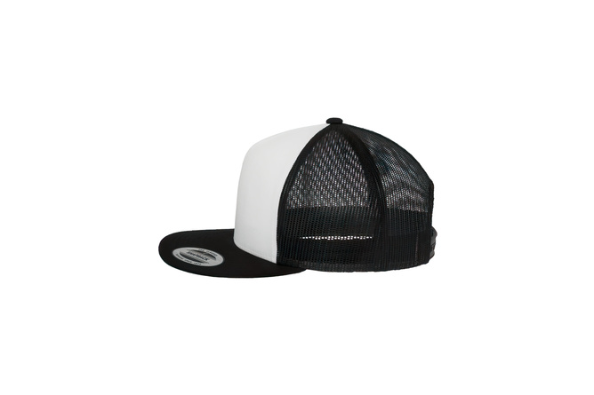 Cappellino trucker Classic Flexfit nero/bianco/nero