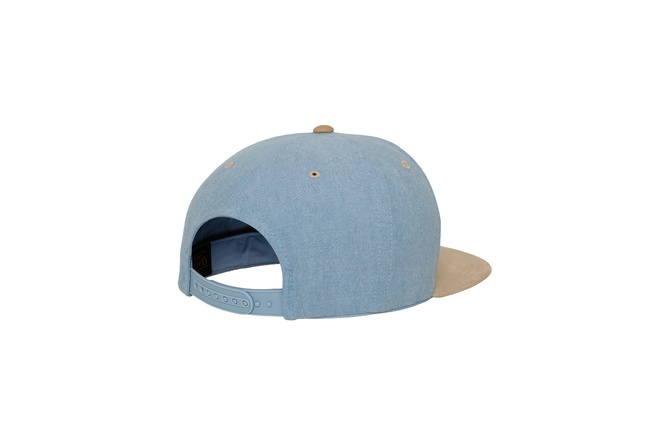 Snapback Cap Chambray-Suede | MAXISCOOT Flexfit blue/beige