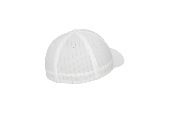 Casquette baseball Pinstripe Flexfit blanc/noir