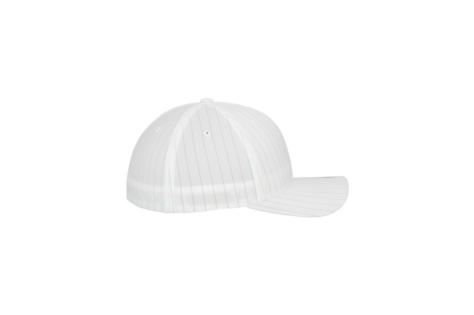 Casquette baseball Pinstripe Flexfit blanc/noir