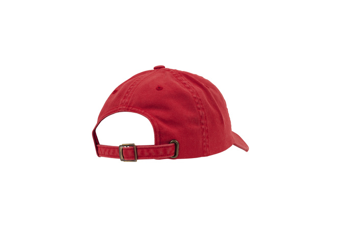 Gorra de béisbol Low Profile Destroyed Flexfit roja